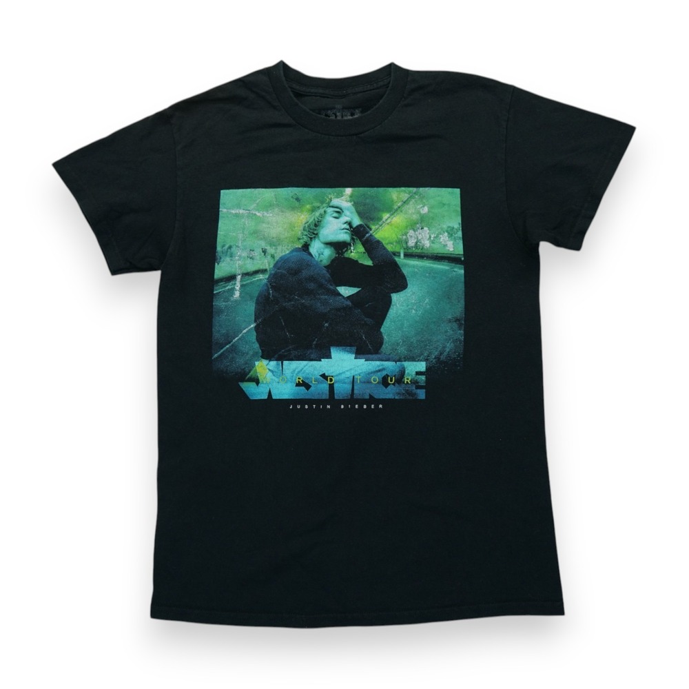 2022 Justin Bieber Justice World Tour T-Shirt Size S Black Concert Music